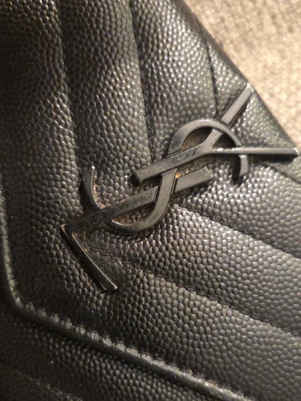 Saint Laurent Black Quilted Mini Wallet with Matte Logo - Picture 2 of 13